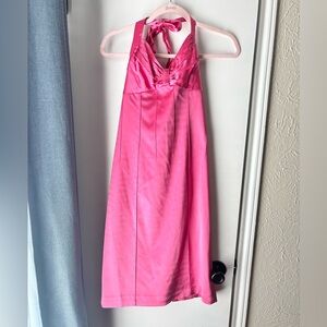 Betsey Johnson Vibrant Pink Halter Dress